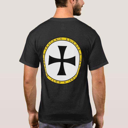 チュートンの騎士十字の円形のシールのワイシャツ Tシャツ (裏面)