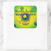 チュードベム！ブラジル国旗のカラーポップ・アートのアート スクエアシール (バッグ)