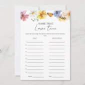 チューニングする名前 | Bohoブライダルシャワーゲームカード 招待状 (正面)