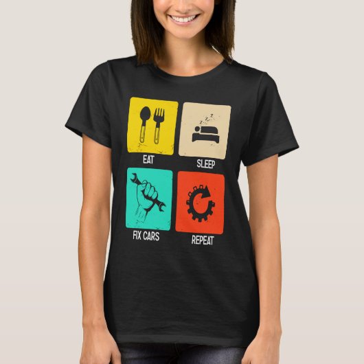 チューニングカーラバー修理車整備士ツール3 Tシャツ (正面)