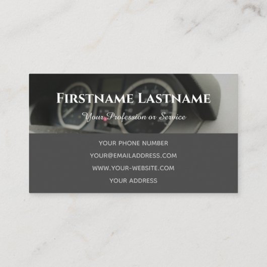 チューニング専門家と整備士車の修理ショップバス 名刺 (裏面)