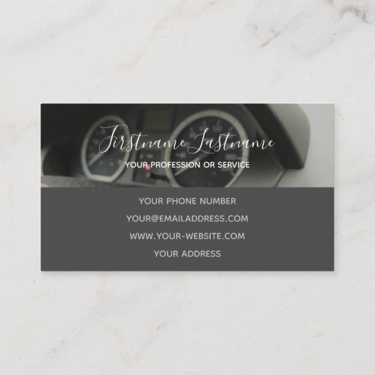 チューニング専門家と整備士車の修理ショップバス 名刺 (裏面)