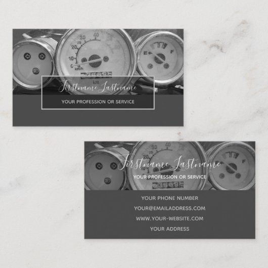 チューニング専門家と整備士車の修理店 名刺 (正面/裏面)