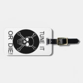 チューニングitまたはダイサークルスカル手荷物ラベル ラゲッジタグ (正面横)
