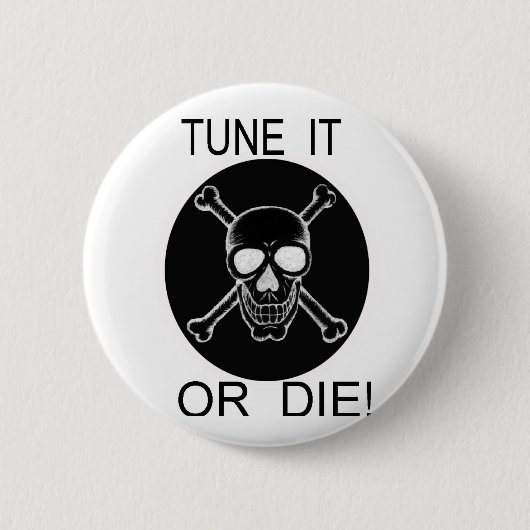 チューニングitまたはダイサークルスカル 缶バッジ (正面)