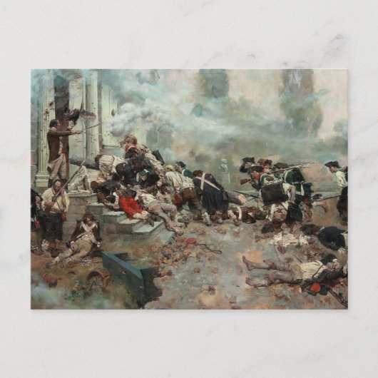 チューハウスを攻撃(ドイツの町の戦い) ポストカード (正面)