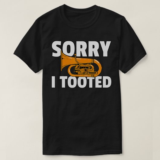 チューバおもしろいブラス楽器選手 Tシャツ (デザイン正面)