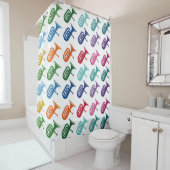 チューバカラフルおもしろいアレイミュージックTシャツ シャワーカーテン (インサイチュ)