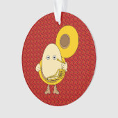 チューバプレーヤーエッグヘッド オーナメント (正面)