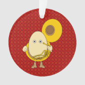 チューバプレーヤーエッグヘッド オーナメント (正面)