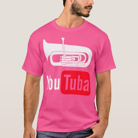チューバ選手のためのユーチューバおかしなシャツ Tシャツ (正面)