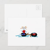 チュービングに行く ポストカード (正面/裏面)