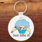 チューブで締め付ける キーホルダー (正面)