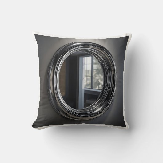 チューブラー・クローム・ミラー・リフレクション・アート クッション (正面)