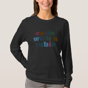 チューブ付き食べ物を与えかわいこちゃん Tシャツ