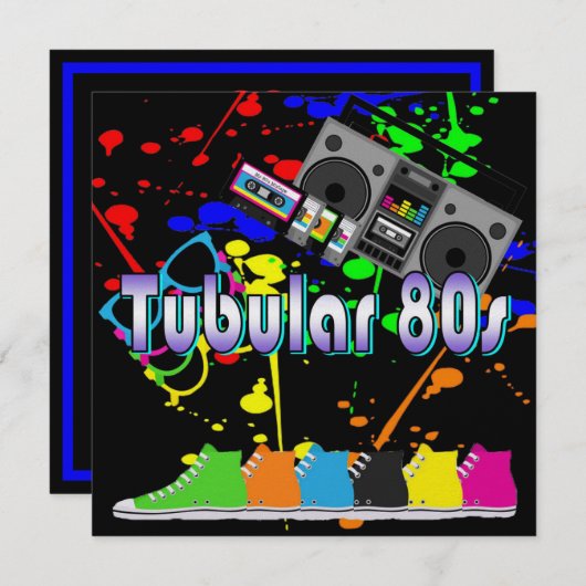 チューブ80s 招待状 (正面/裏面)