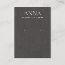 チューペブラウンレザーイヤリングディスプレイ