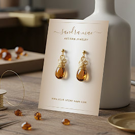 チューペベージュブラウングラデーションジュエリーディスプレイカード 名刺