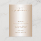 チューペベージュブラウングラデーションジュエリーディスプレイカード 名刺 (裏面)