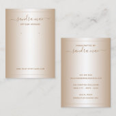 チューペベージュブラウングラデーションジュエリーディスプレイカード 名刺 (正面/裏面)