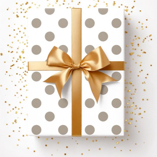 チューペベージュブラウン水玉模様パターン ラッピングペーパー