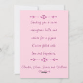 チューリかわいらしップとレエレガントース写真イースターカード シーズンカード (裏面)