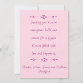 チューリかわいらしップとレエレガントース写真イースターカード シーズンカード (裏面)