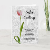 チューリかわいらしップヴィンテージスタイル信仰イースターカード サンキューカード (正面)