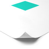 チューリかわいらしップ花モダンイラストレーション+名前 ポスター (角)