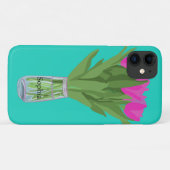 チューリかわいらしップ花モダンイラストレーション+名前 Case-Mate iPhoneケース (裏面(横))
