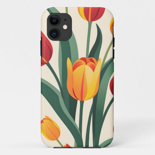 チューリはっきりしたップイラストレーション Case-Mate iPhoneケース (裏面)