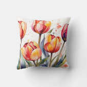 チューリはっきりしたップ開花カラフルモダン クッション (裏面)