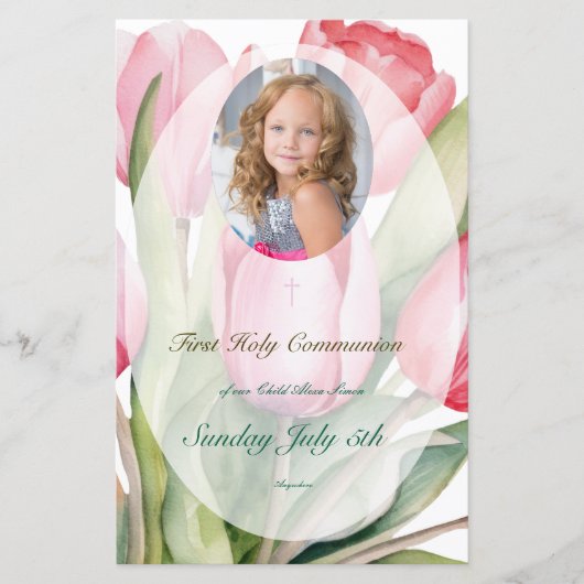 チューリエレガントップ最初のコミュニオンメニュー (正面)