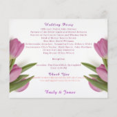 チューリエレガントップ結婚式プログラム紙シート (裏面)