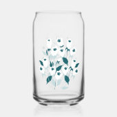 チューリエレガントップ花文植物美術デザイン ガラス缶 (正面)