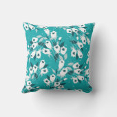 チューリエレガントップ花文植物美術デザイン クッション (裏面)