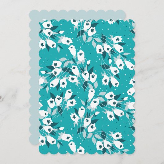 チューリエレガントップ花文植物美術デザイン サンキューカード (正面/裏面)