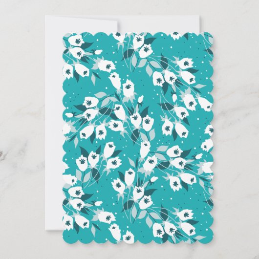 チューリエレガントップ花文植物美術デザイン サンキューカード (正面)