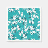 チューリエレガントップ花文植物美術デザイン スタンダードカクテルナプキン (正面)