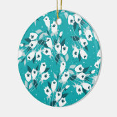 チューリエレガントップ花文植物美術デザイン セラミックオーナメント (左)