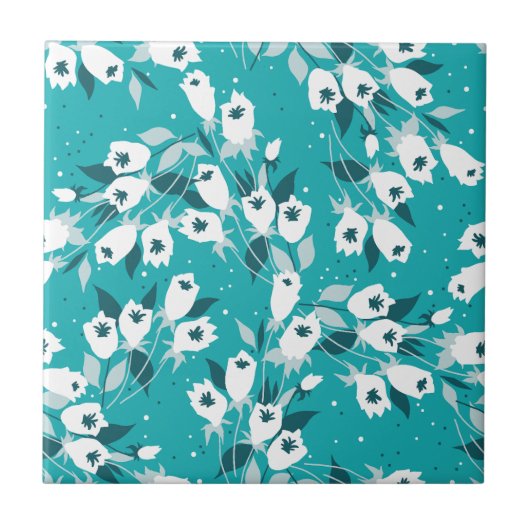 チューリエレガントップ花文植物美術デザイン タイル (正面)