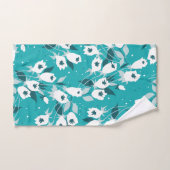 チューリエレガントップ花文植物美術デザイン バスタオルセット (ハンドタオル)