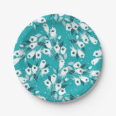 チューリエレガントップ花文植物美術デザイン ペーパープレート (正面)