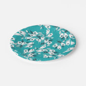 チューリエレガントップ花文植物美術デザイン ペーパープレート (アングル)