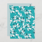 チューリエレガントップ花文植物美術デザイン ポストカード (正面/裏面)