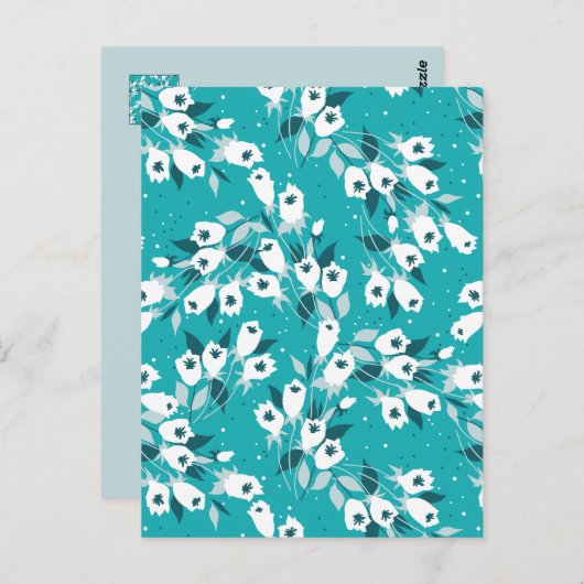 チューリエレガントップ花文植物美術デザイン ポストカード (正面/裏面)