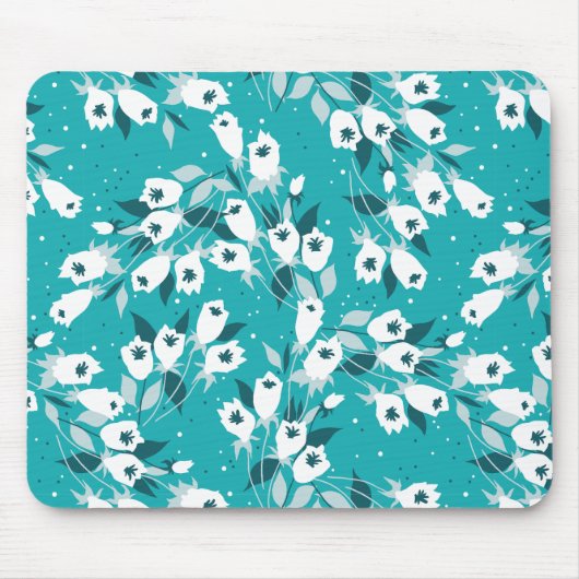 チューリエレガントップ花文植物美術デザイン マウスパッド (正面)