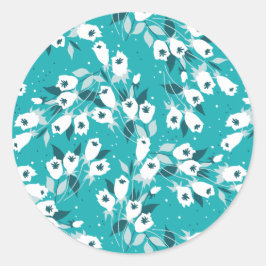 チューリエレガントップ花文植物美術デザイン ラウンドシール