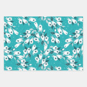 チューリエレガントップ花文植物美術デザイン ラッピングペーパーシート (正面)