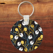 チューリエレガントップ花柄 キーホルダー (正面)